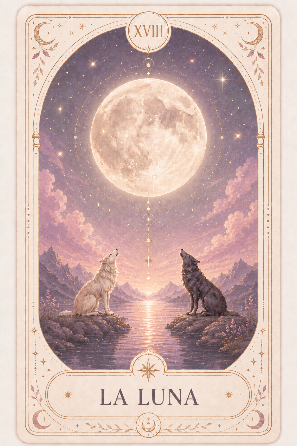 Carta dei tarocchi La Luna
